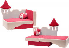 Замок Бордовый - детский диван